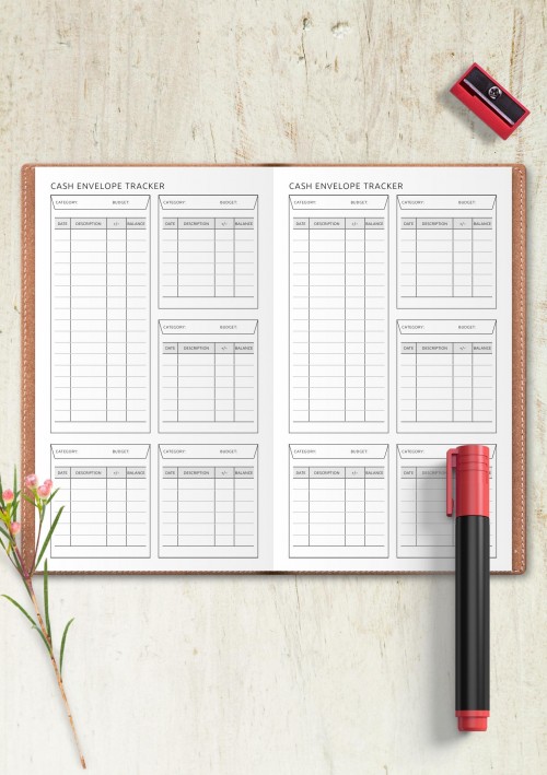 Cash Envelope Tracker for Traveler's Notebook