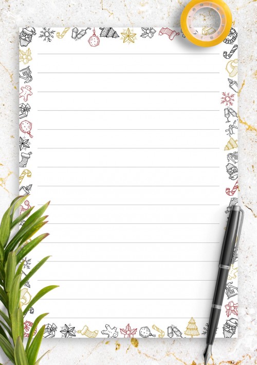 Lined template - Christmas Mood Theme
