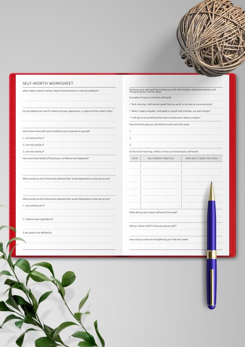 TN Self-Worth Worksheet
