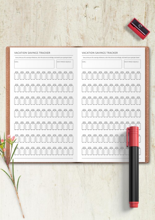 Vacation Savings Tracker for Traveler's Notebook